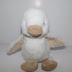 Gingerlilly Australia 8" Plush Stuffed White Duck Baby lovey Rattle Crinkle Wing